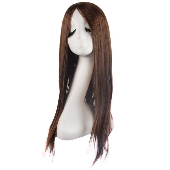 Women Special Long Straight Synthetic Wig Brown - Picture 1 of 3
